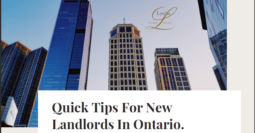 Quick Tips For New Landlords